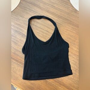 Black Halter Neck Women's Top